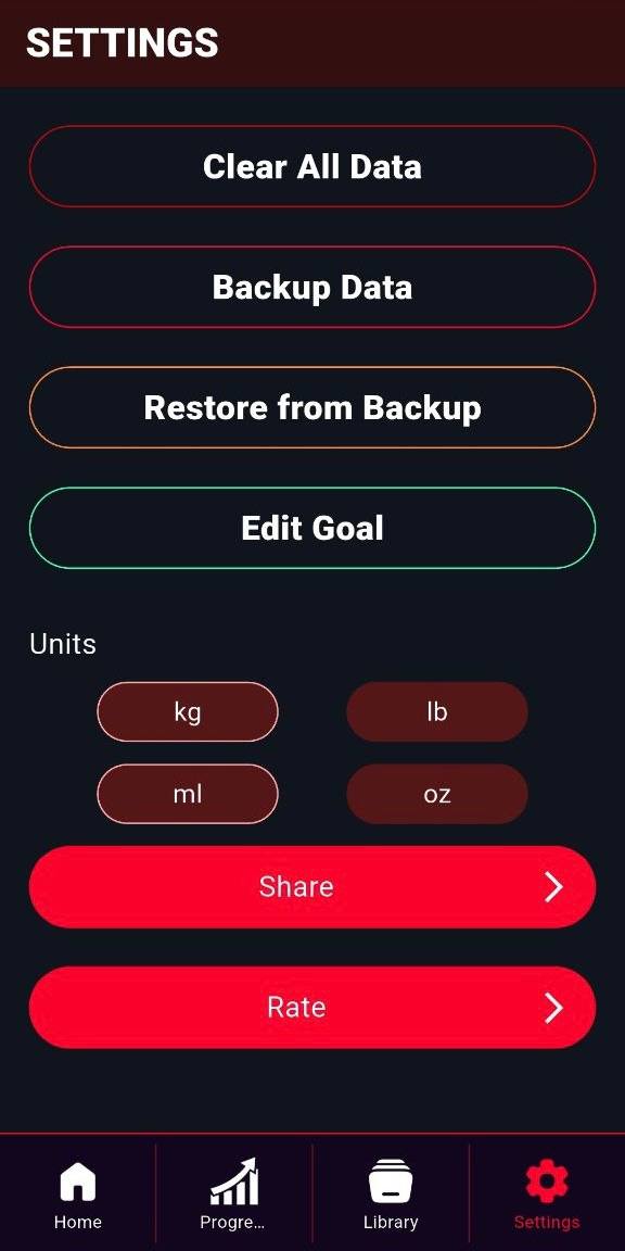 Water and activity screen